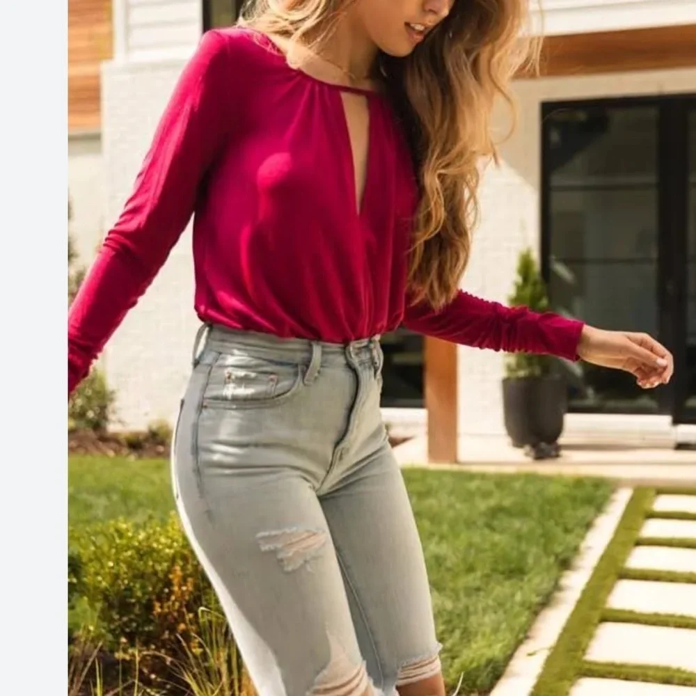Free People Intimates Pink One Piece Bodysuit